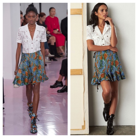 Chloe Dresses & Skirts - ‼️SOLD chloe python print ruffle mini skirt 2018